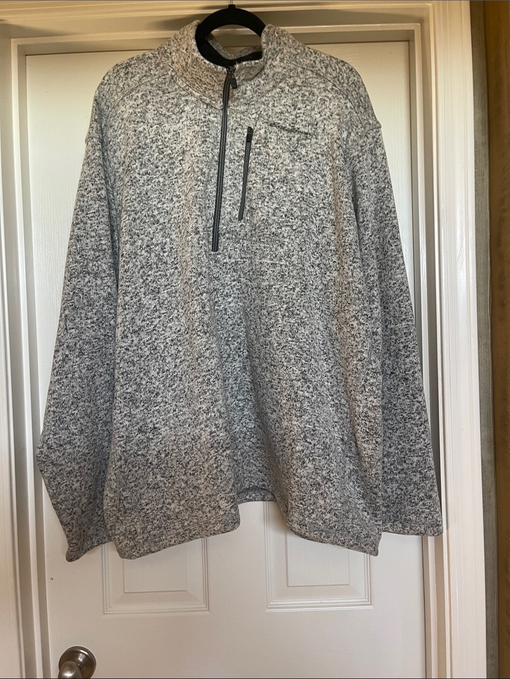 Eddie Bauer Gray Marled Half-Zip Sweater BRAND NEW